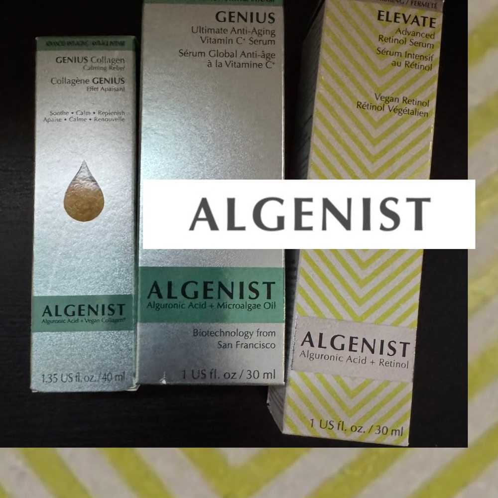 NIB Algenist Lot - Genius Collagen & Vitamin C Serums + Elevate Retinol Serum